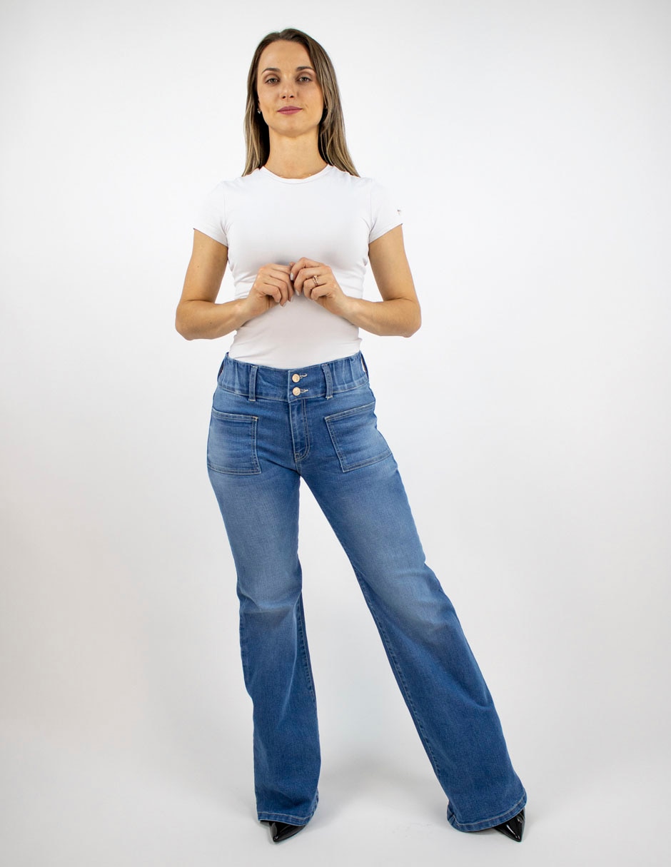 Jeans wide leg para mujer