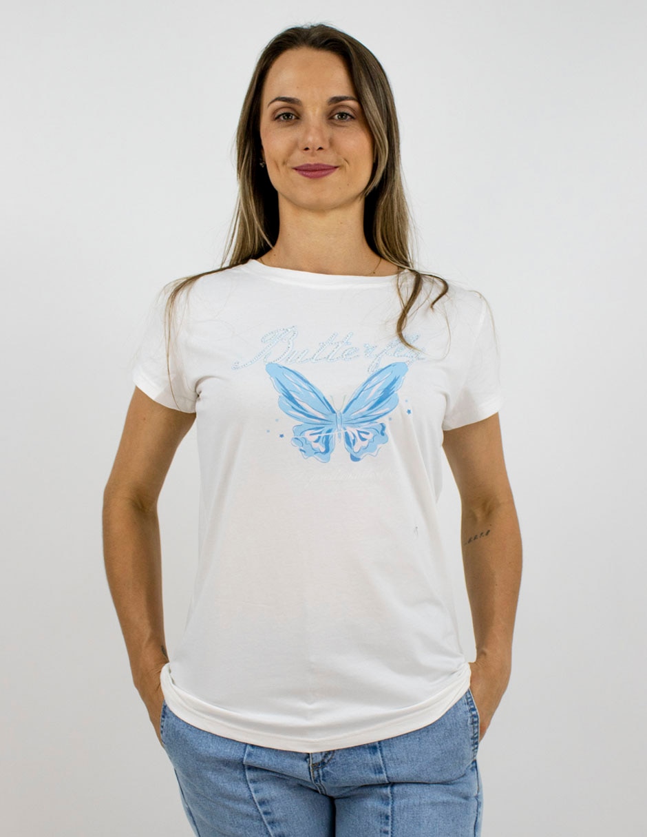Playera manga corta cuello redondo mujer Playera manga corta cuello redondo mujer