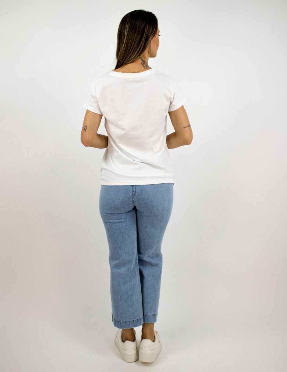 Playera manga corta cuello redondo mujer 4