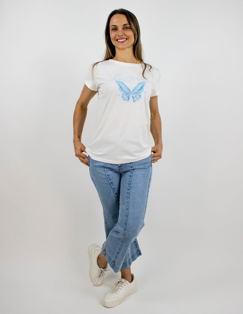 Playera manga corta cuello redondo mujer 3