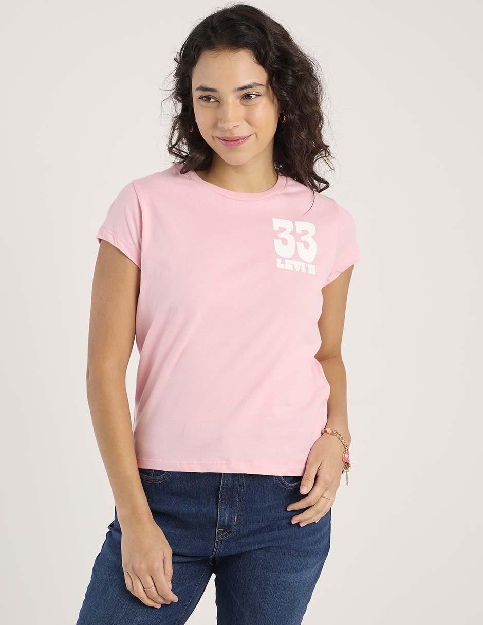 Playera manga corta cuello redondo para mujer Playera manga corta cuello redondo para mujer