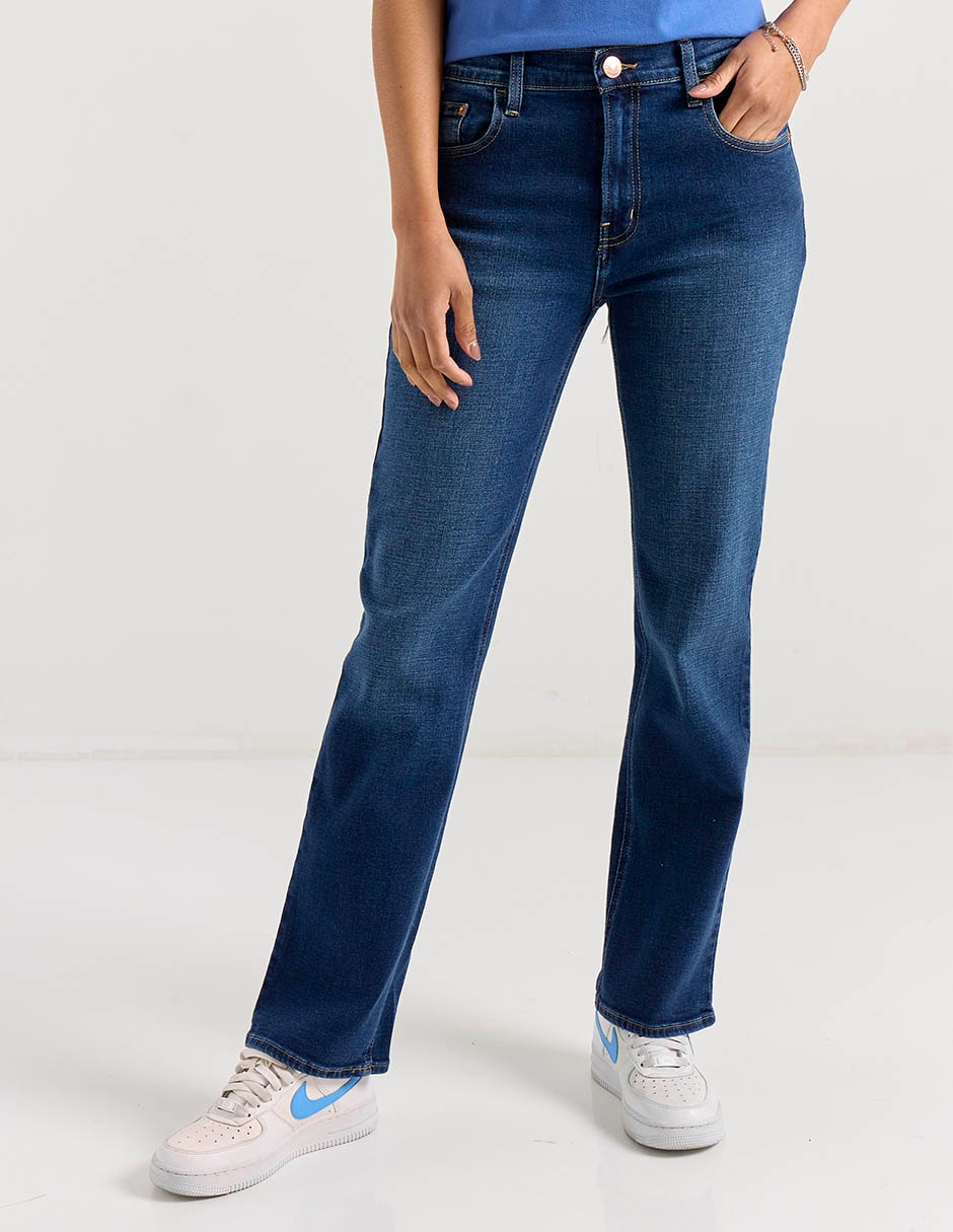 Jeans straight cintura alta para mujer Jeans straight cintura alta para mujer