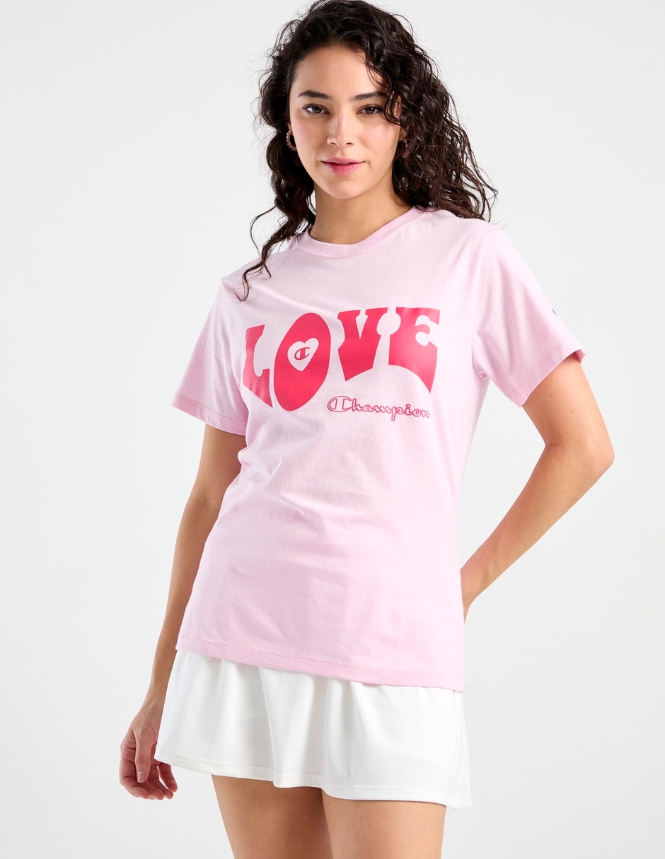 Playera manga corta Champion cuello redondo para mujer