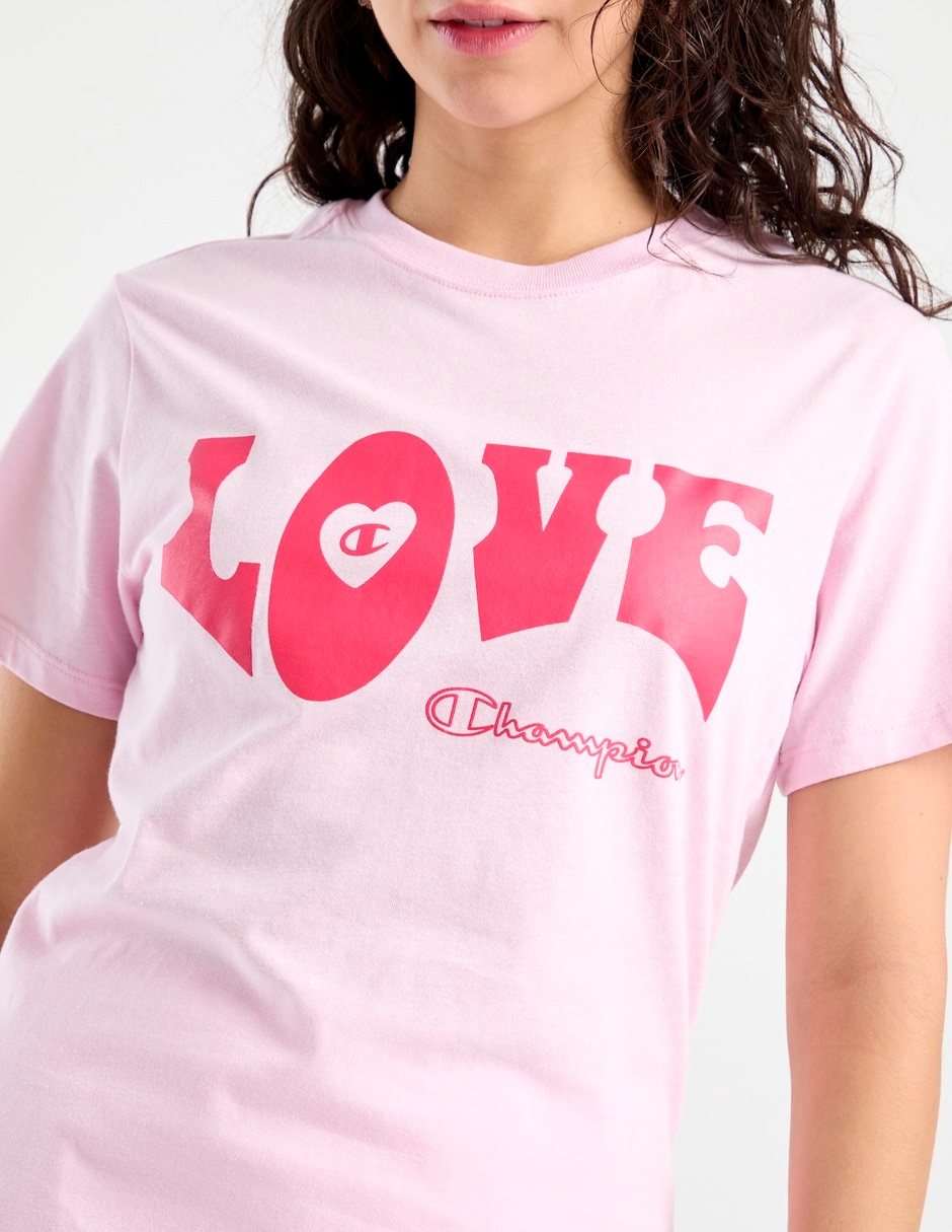 Playera manga corta Champion cuello redondo para mujer