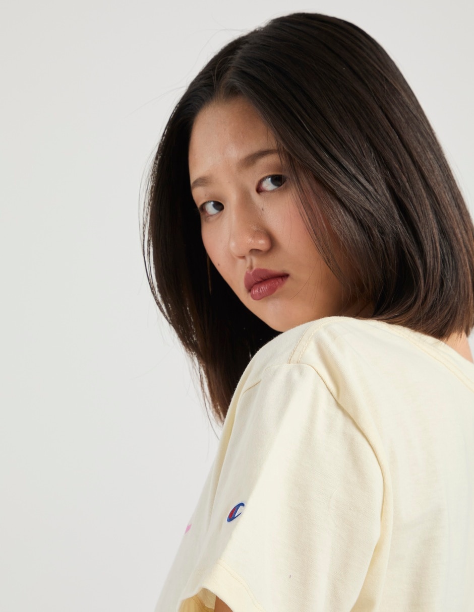 Playera manga corta Champion cuello redondo para mujer