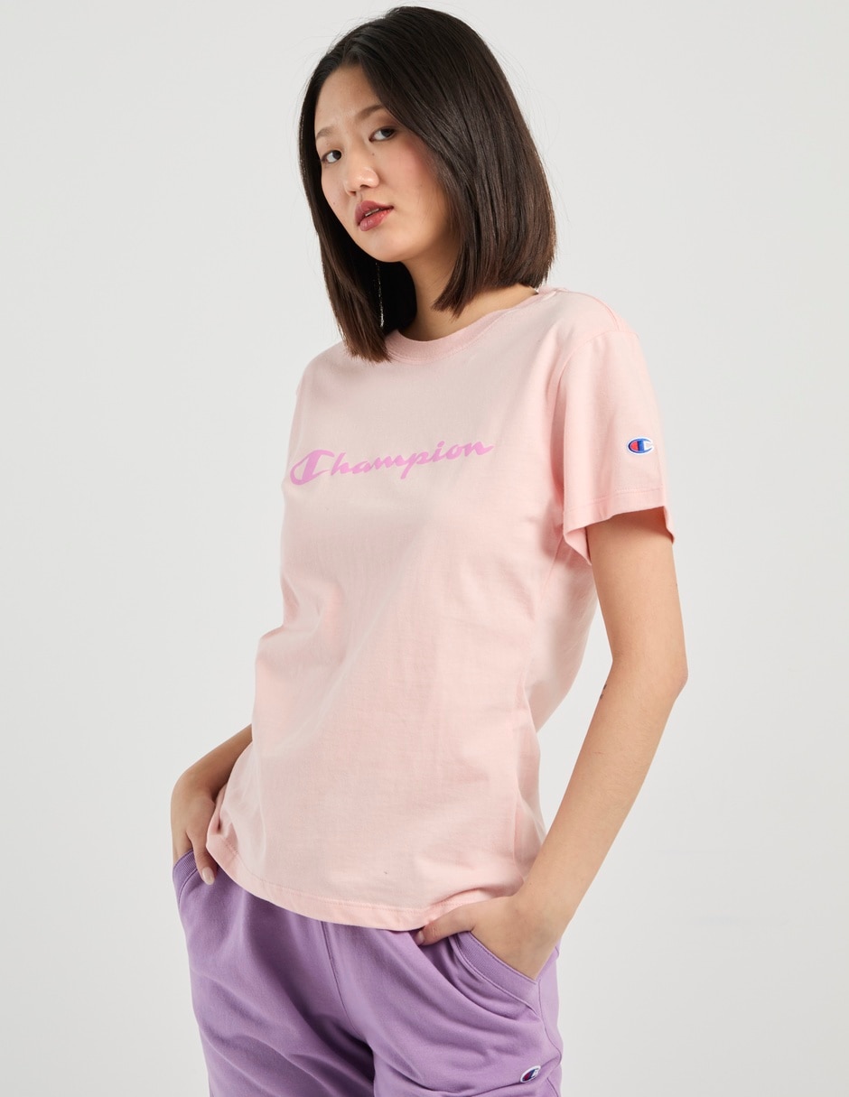 Playera manga corta Champion cuello redondo para mujer