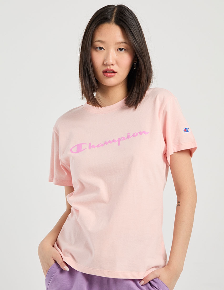 Playera manga corta Champion cuello redondo para mujer