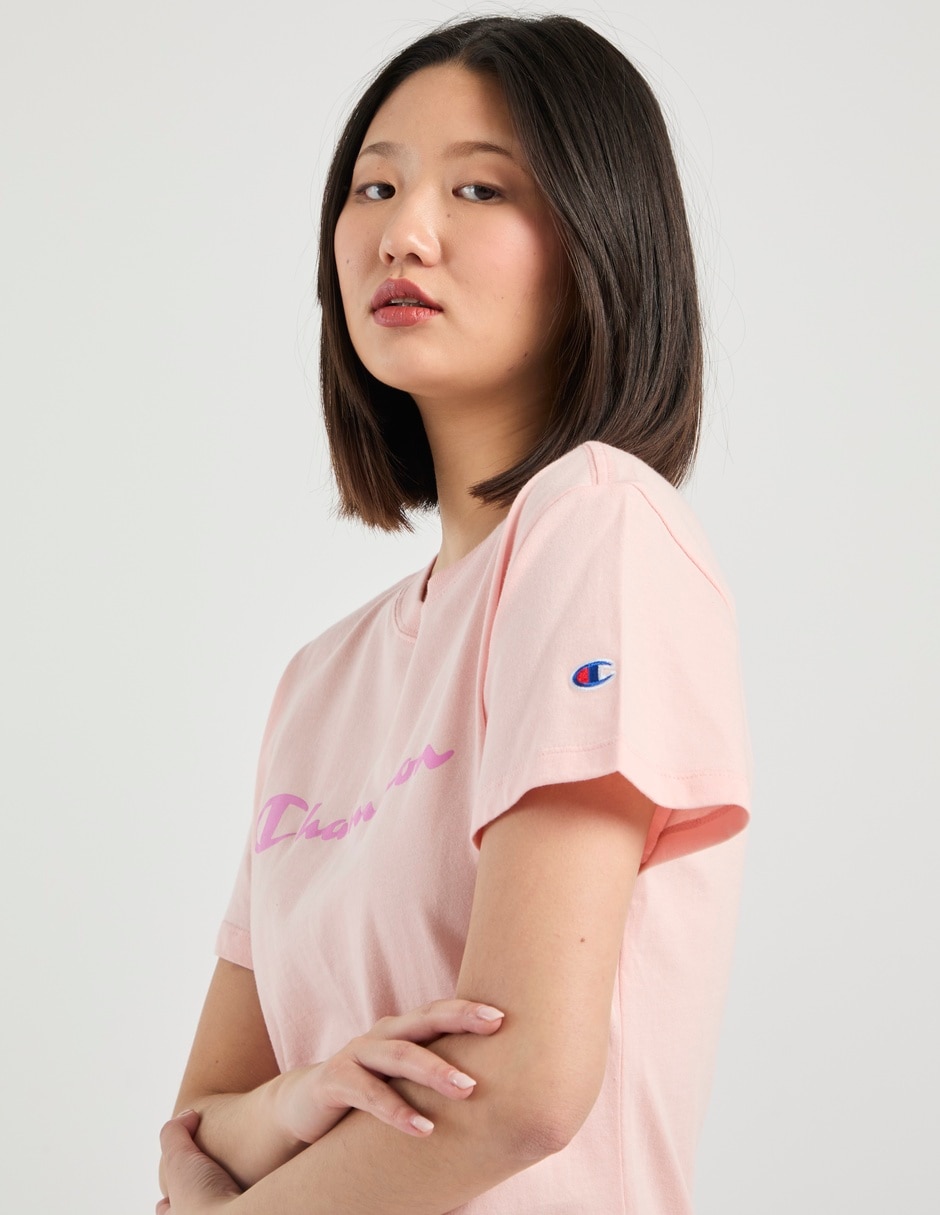 Playera manga corta Champion cuello redondo para mujer