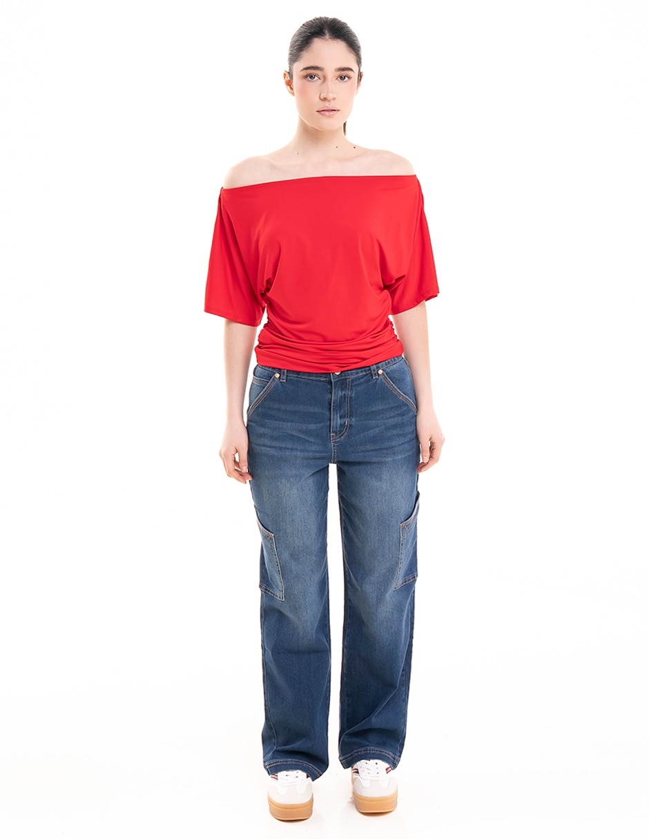 Blusa Madden Girl manga al codo para mujer