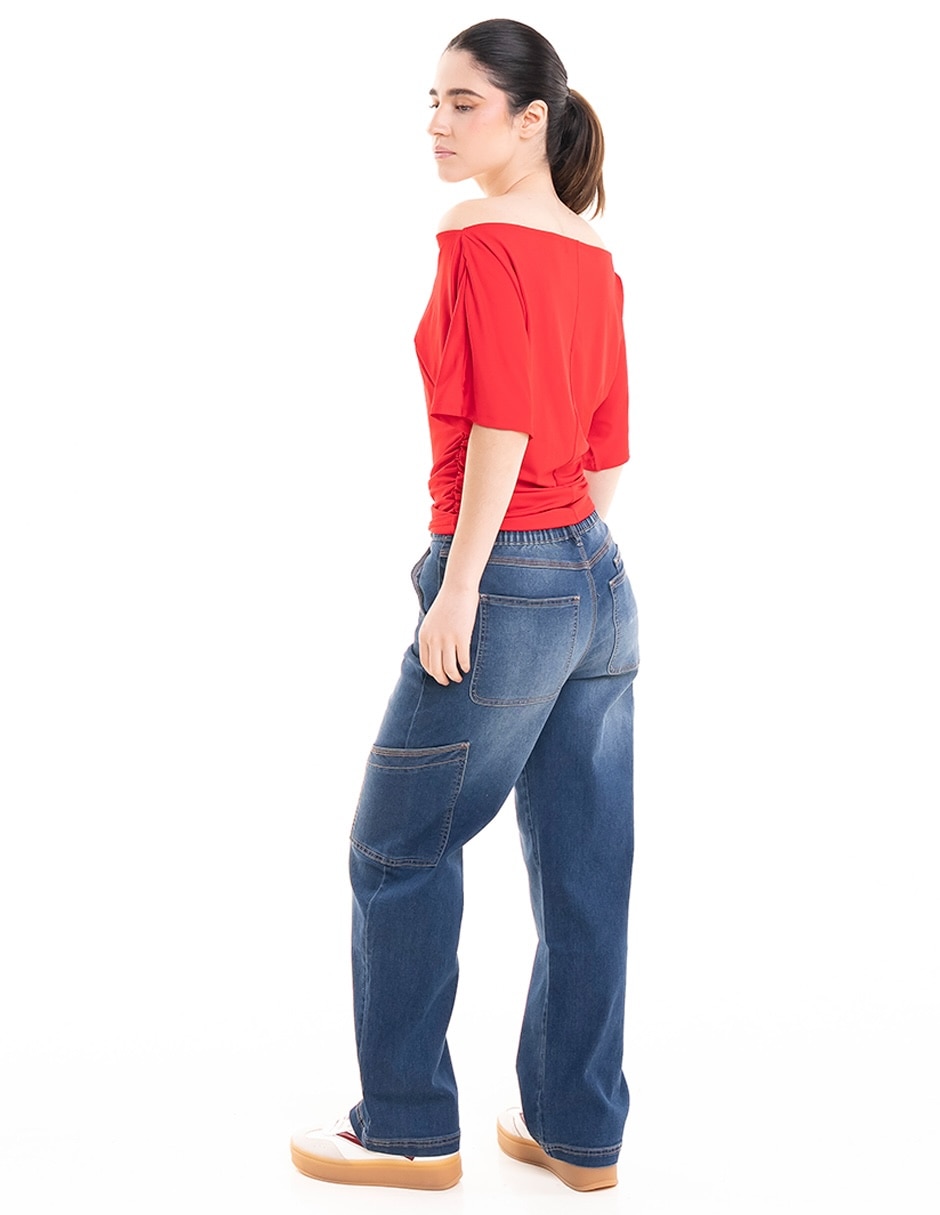 Blusa Madden Girl manga al codo para mujer