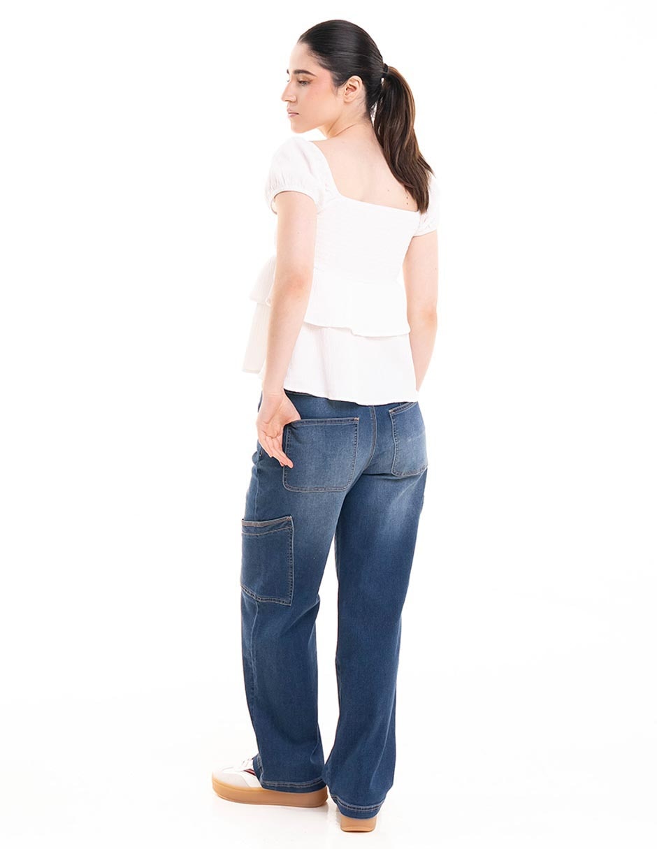 Blusa Madden Girl manga corta para mujer