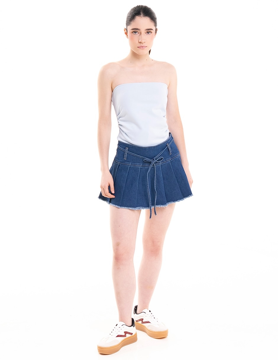 Falda mini Madden Girl de mezclilla a la cintura