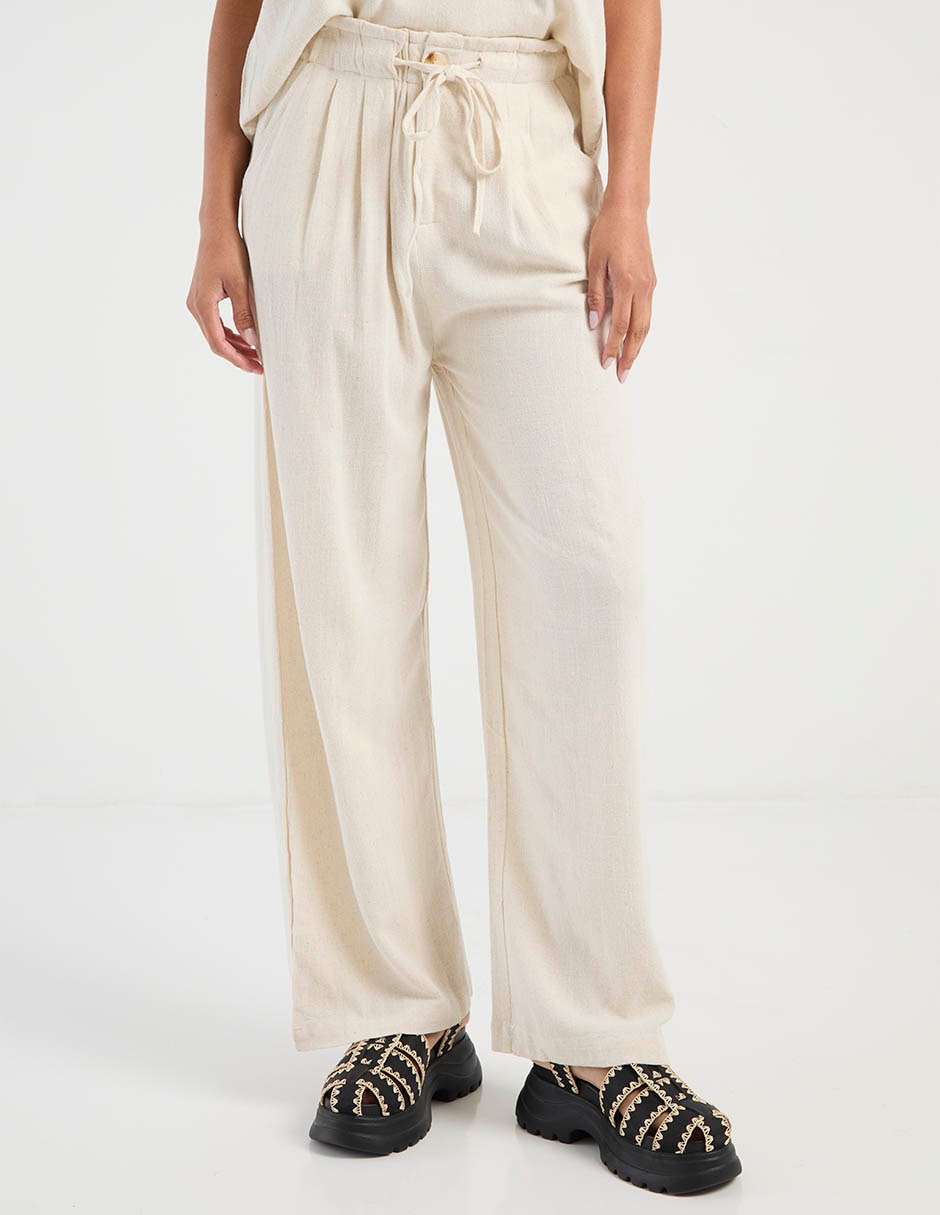 Pantalón relaxed palazzo para mujer