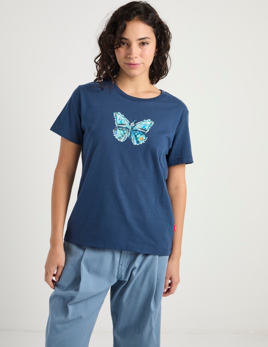 Playera manga corta Oggi cuello redondo para mujer
