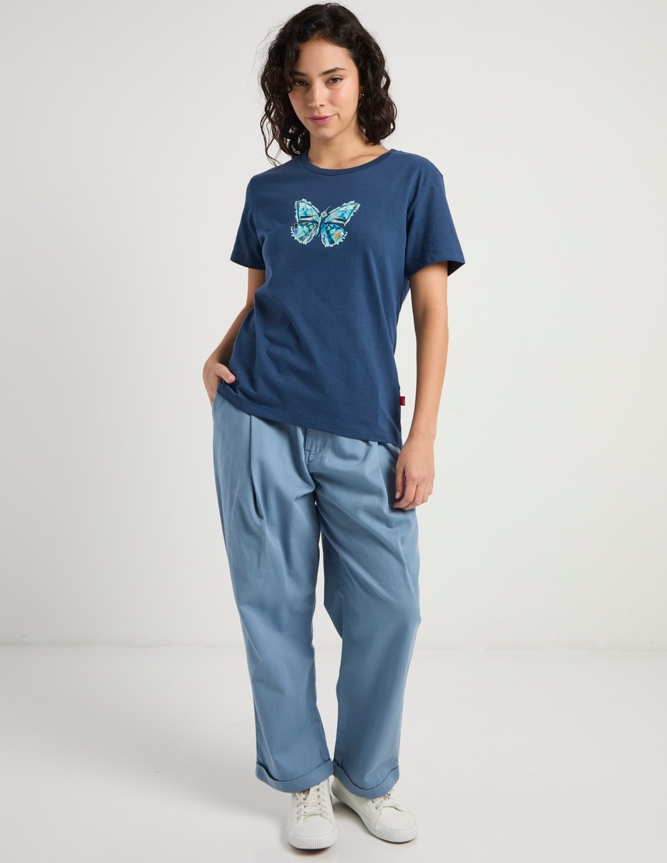 Playera manga corta Oggi cuello redondo para mujer