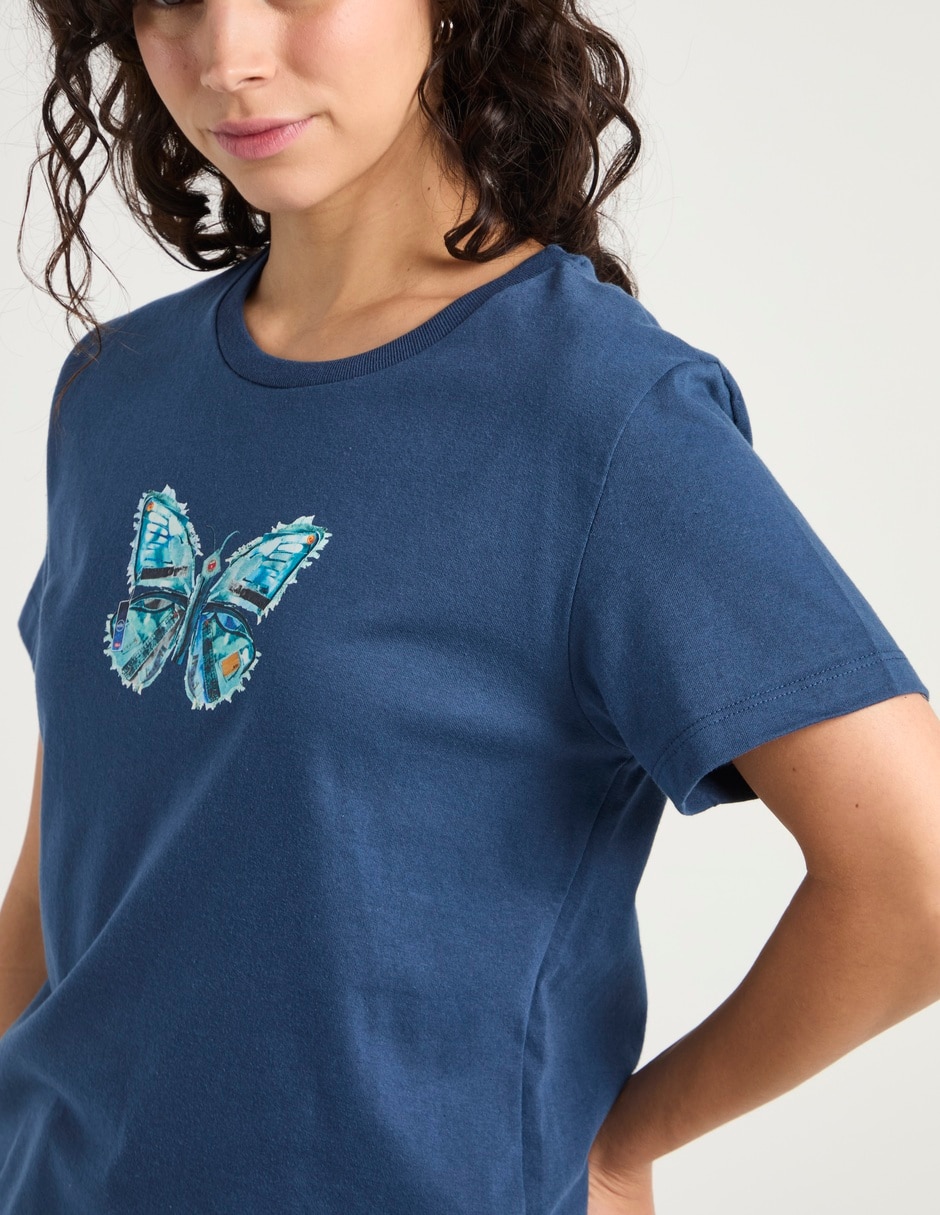 Playera manga corta Oggi cuello redondo para mujer