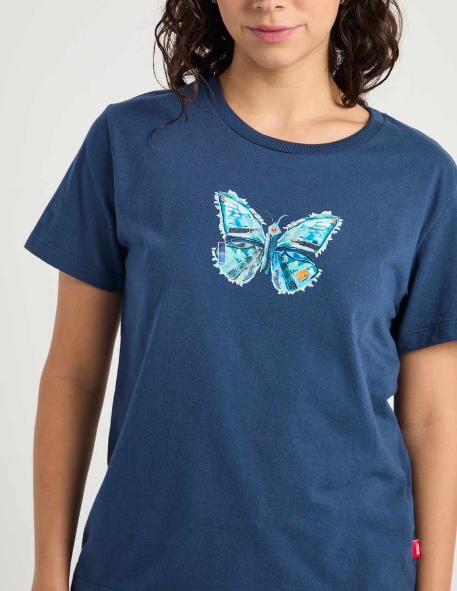 Playera manga corta Oggi cuello redondo para mujer