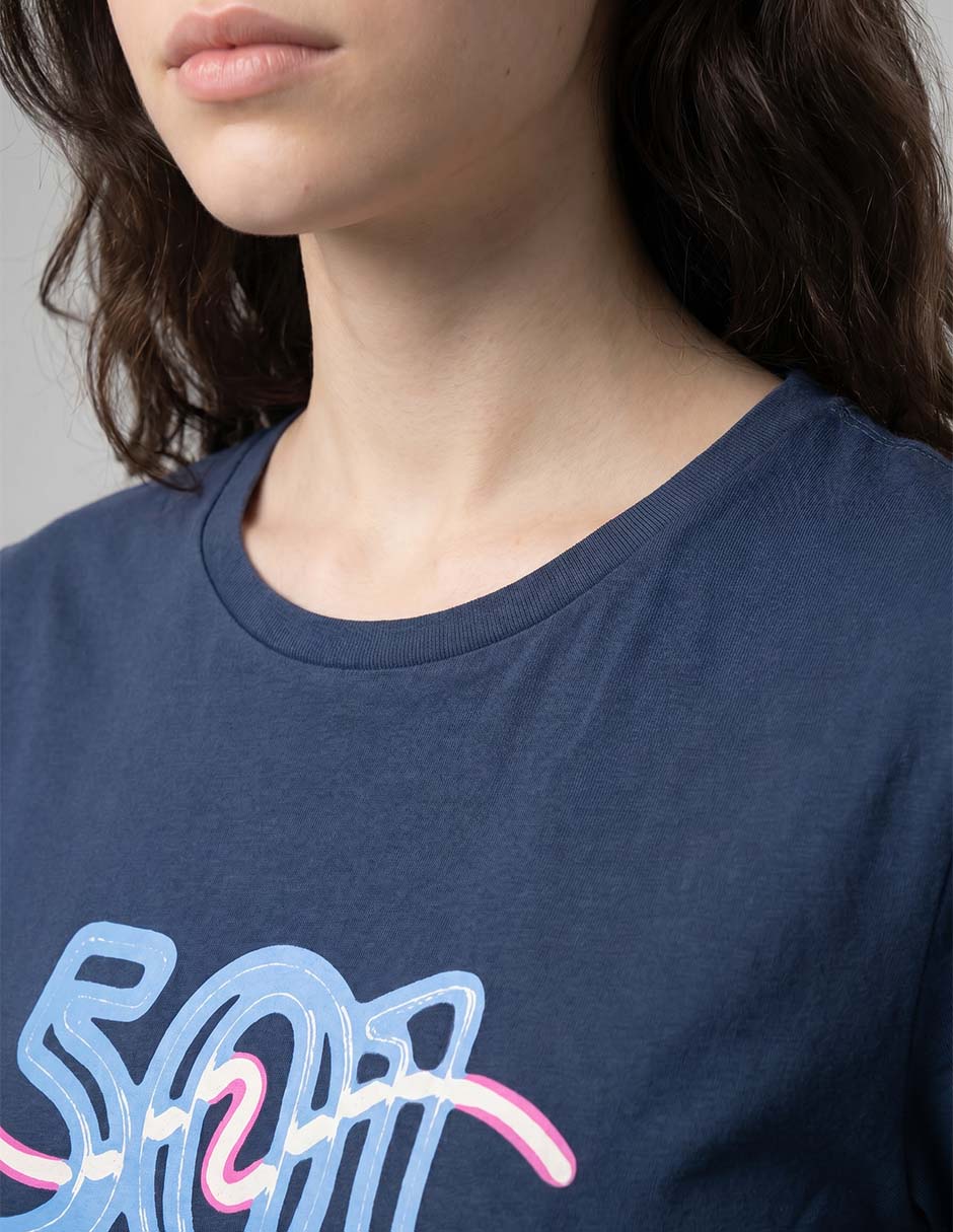 Playera manga corta cuello redondo para mujer 4