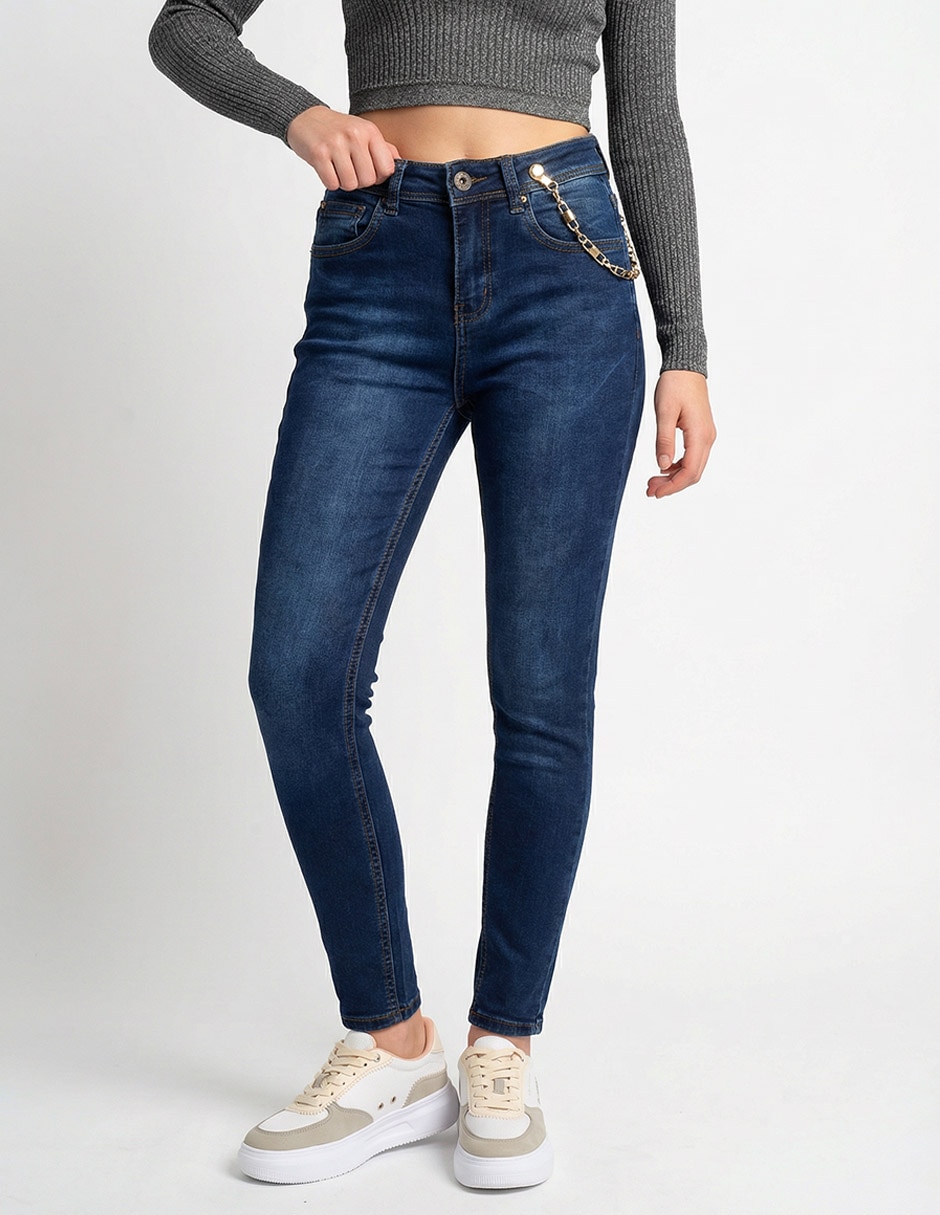 Jeans skinny cintura NYD para mujer