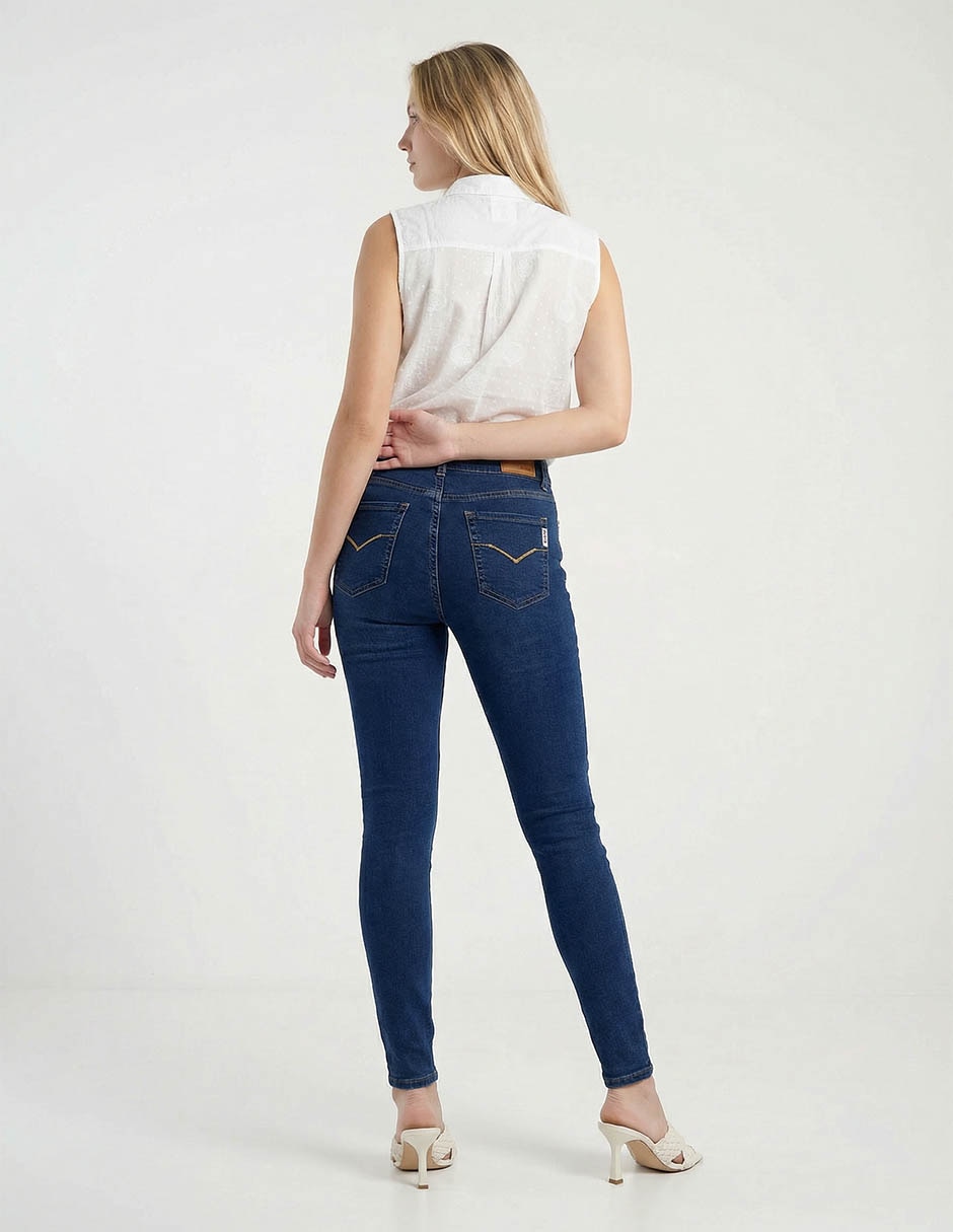 Jeans skinny cintura baja Oggi para mujer