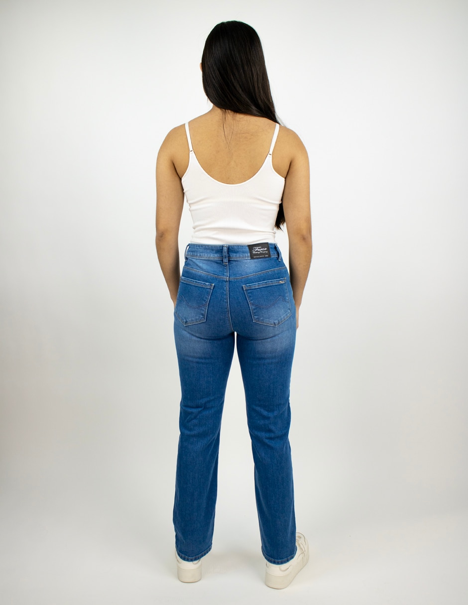 Jeans slim cintura para mujer