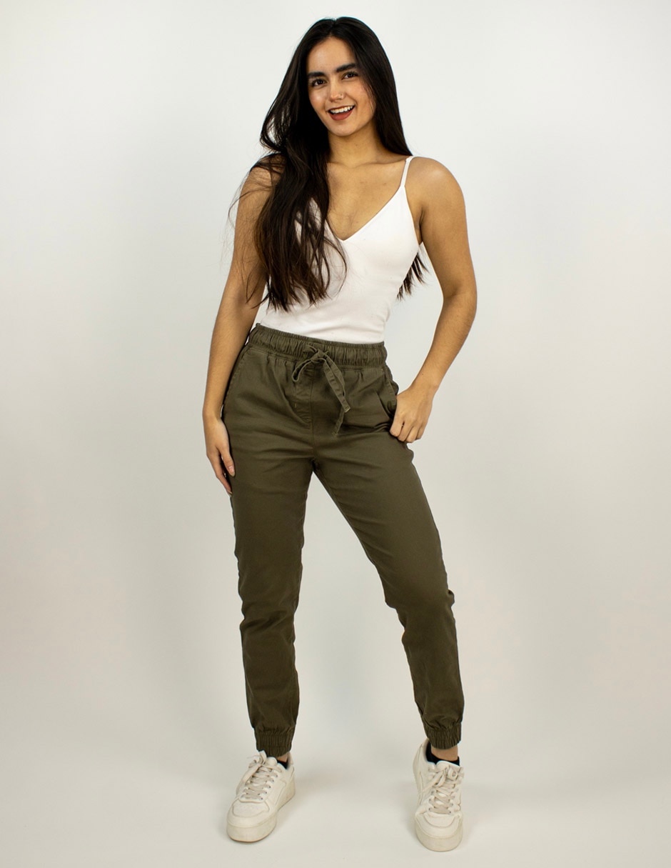 Jeans jogger slim para mujer
