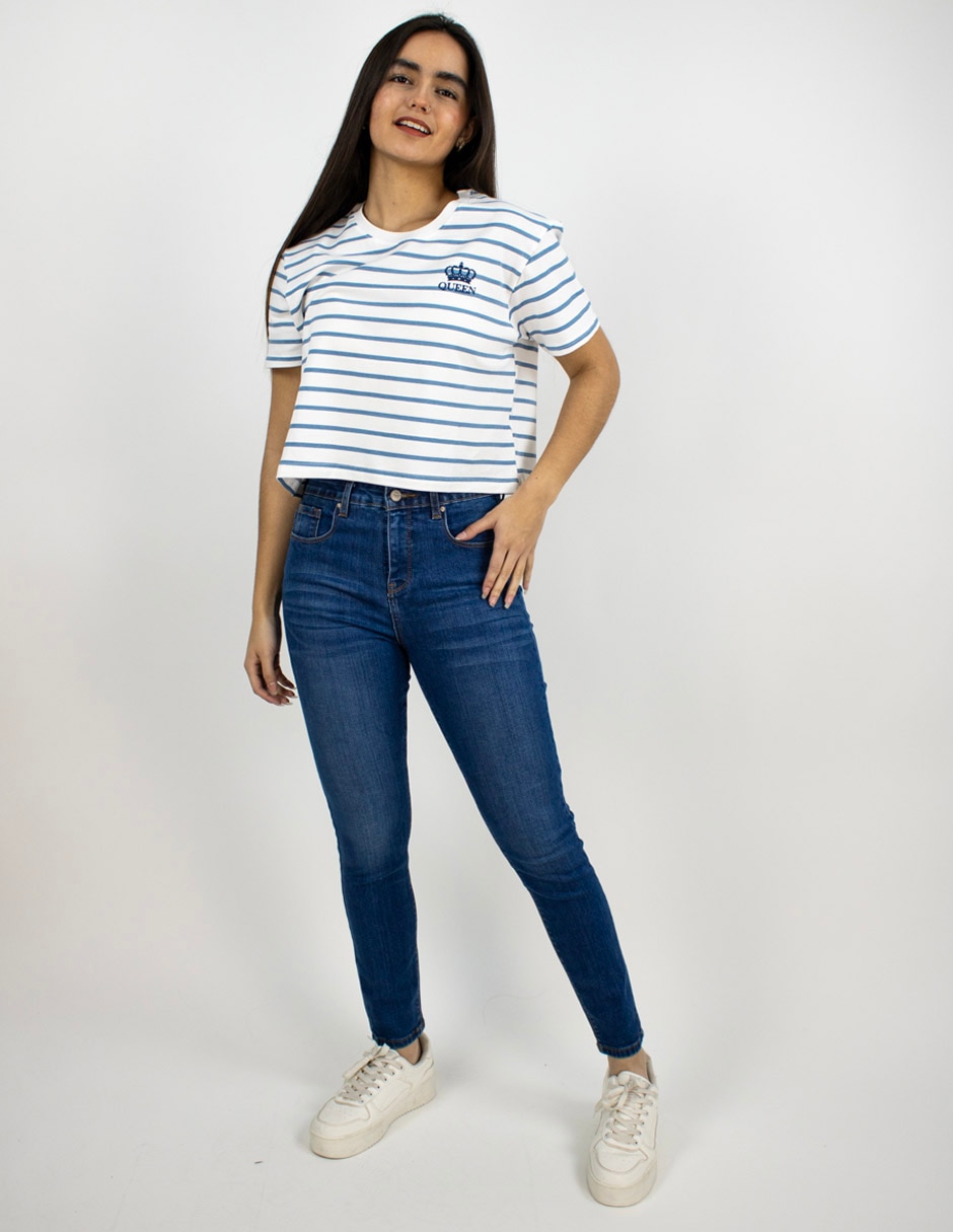 Playera manga corta cuello redondo para mujer 3