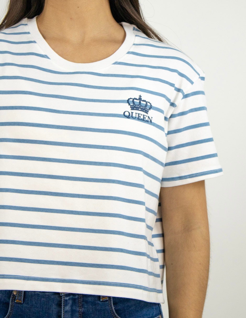 Playera manga corta cuello redondo para mujer 4