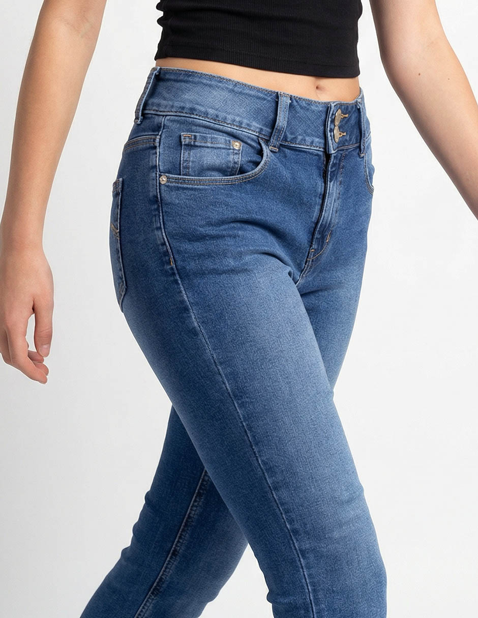 Jeans skinny cintura alta para mujer 8