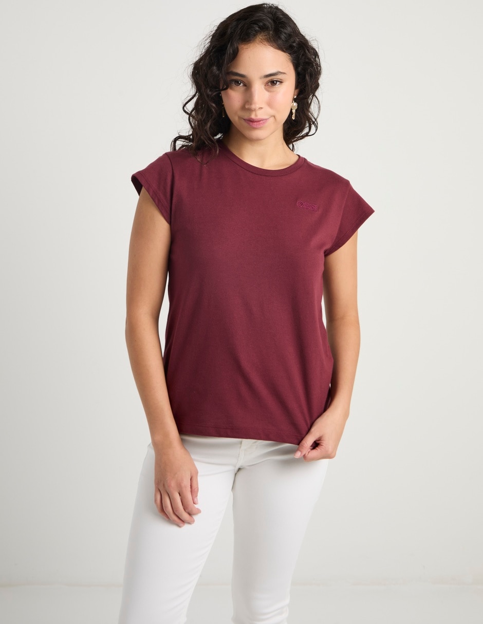 Playera manga corta Oggi cuello redondo para mujer