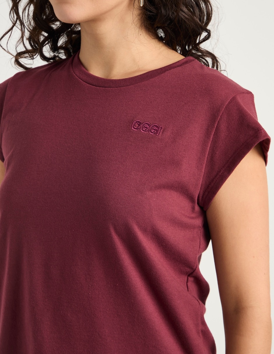 Playera manga corta Oggi cuello redondo para mujer