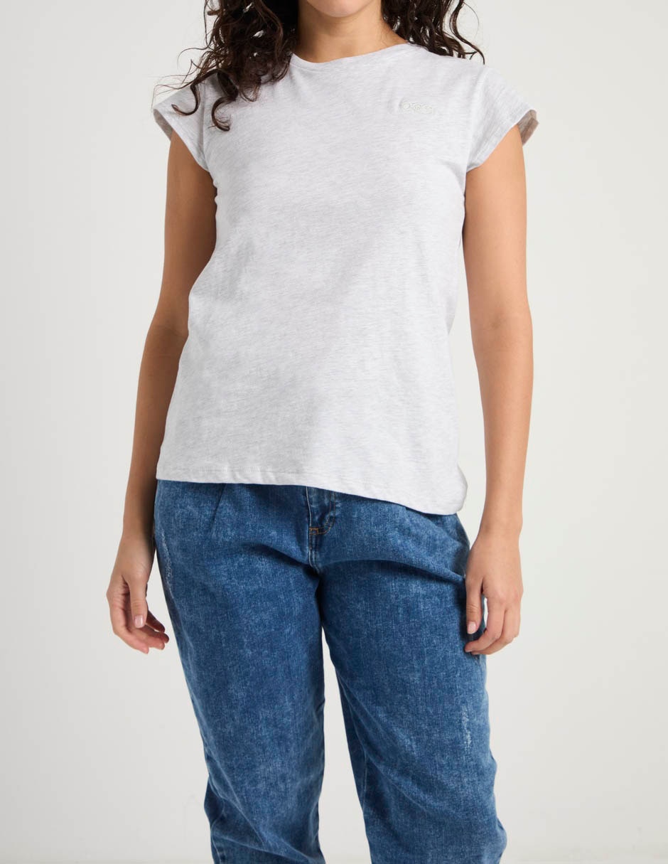 Playera manga corta cuello redondo para mujer 7