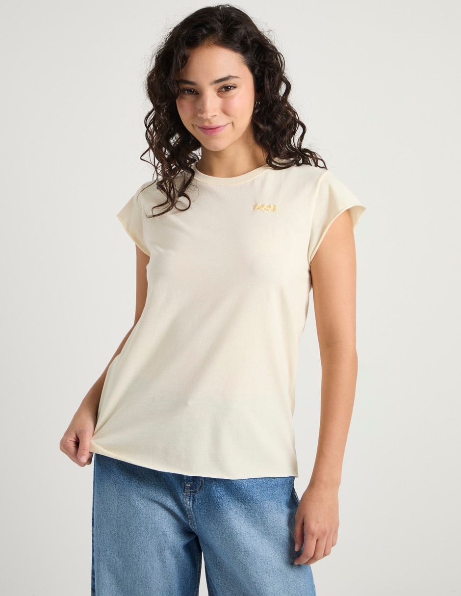 Playera manga corta cuello redondo para mujer 1