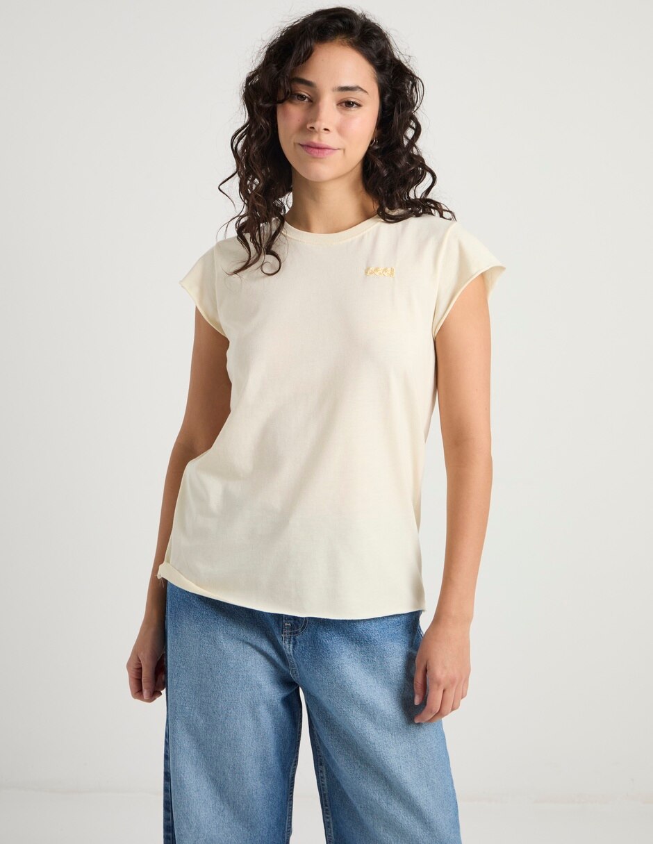 Playera manga corta cuello redondo para mujer 2