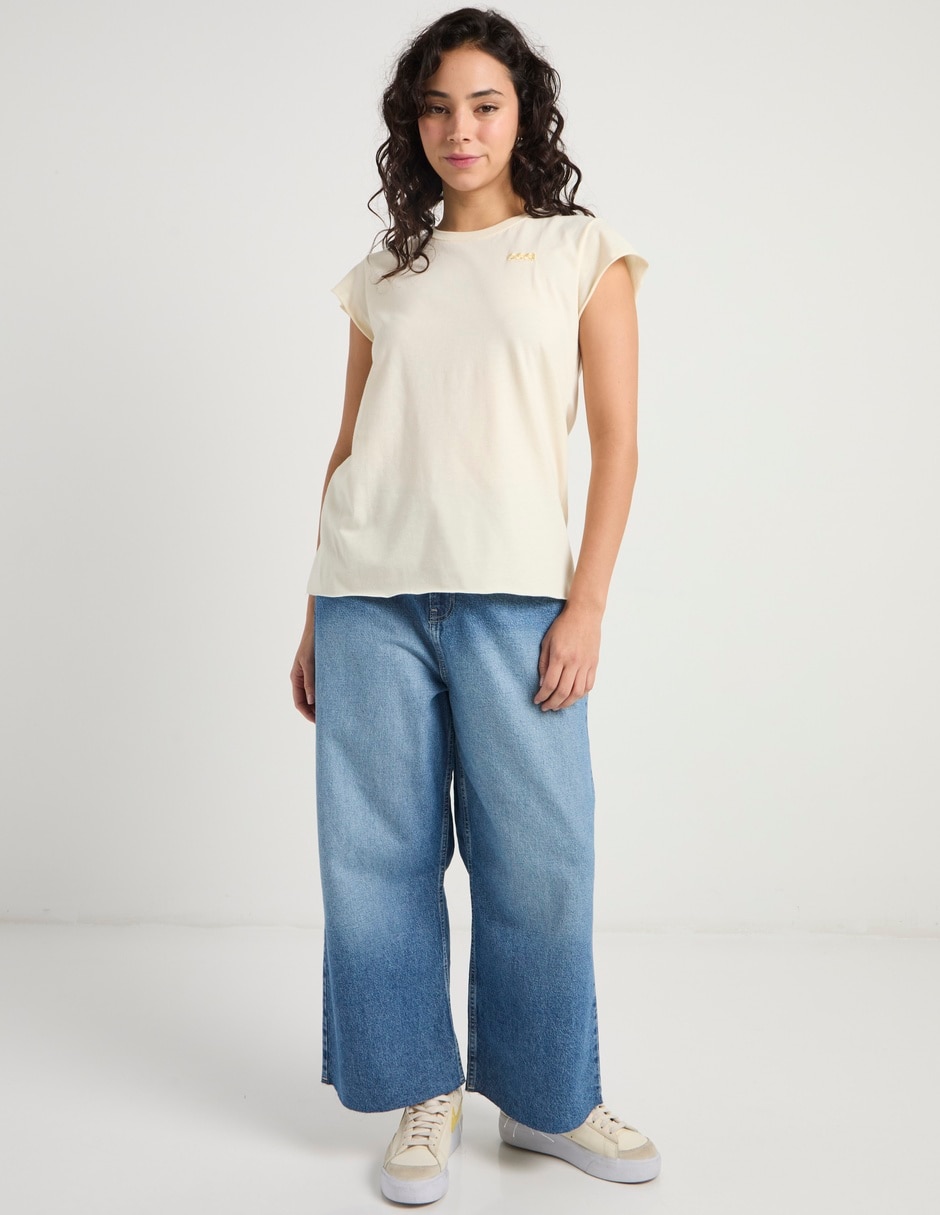 Playera manga corta cuello redondo para mujer 3