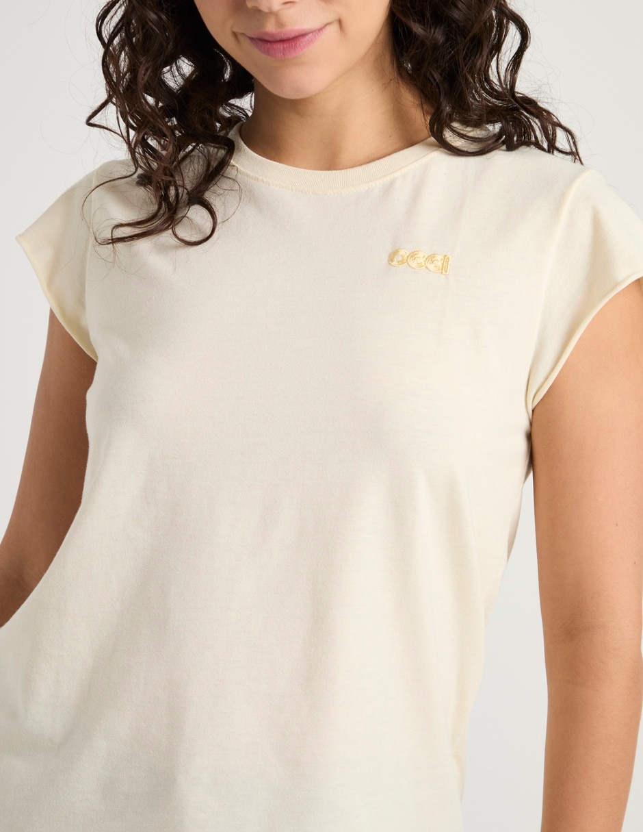Playera manga corta cuello redondo para mujer 5
