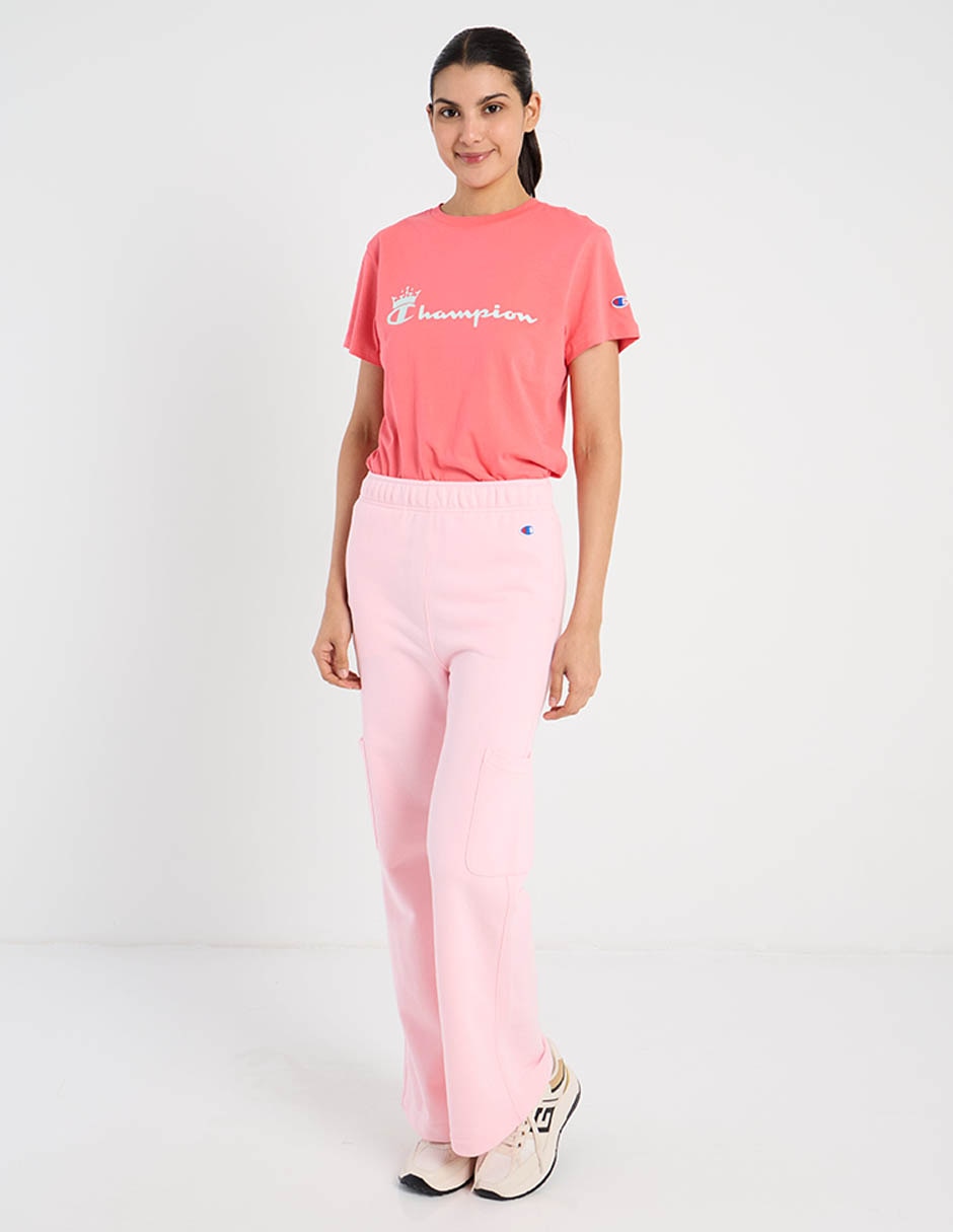 Playera manga al codo Champion cuello redondo para mujer