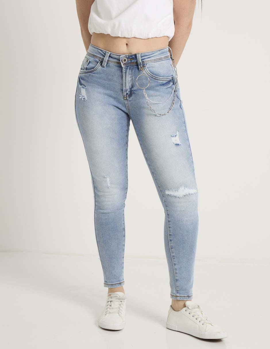 Jeans skinny cintura baja Nyd para mujer