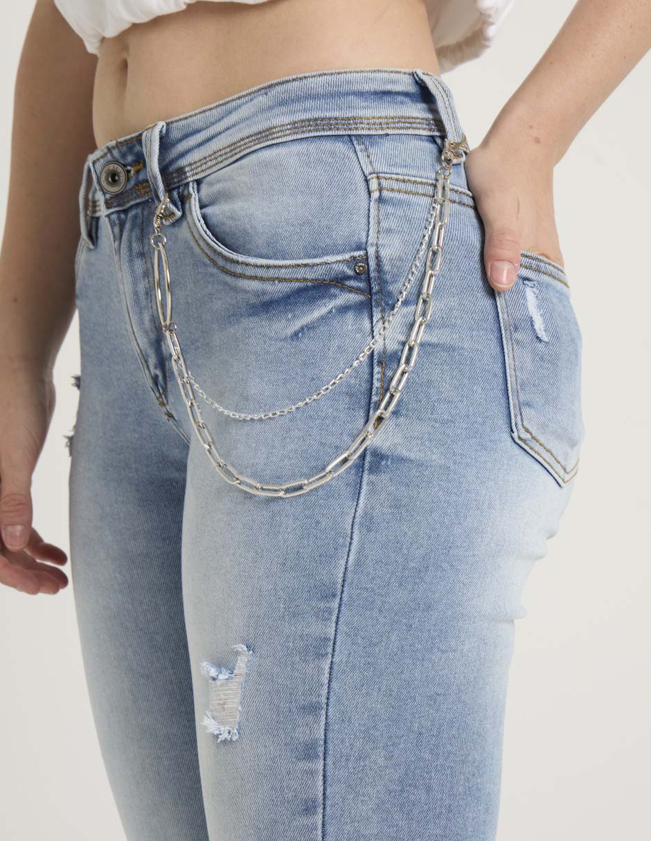 Jeans skinny cintura baja Nyd para mujer