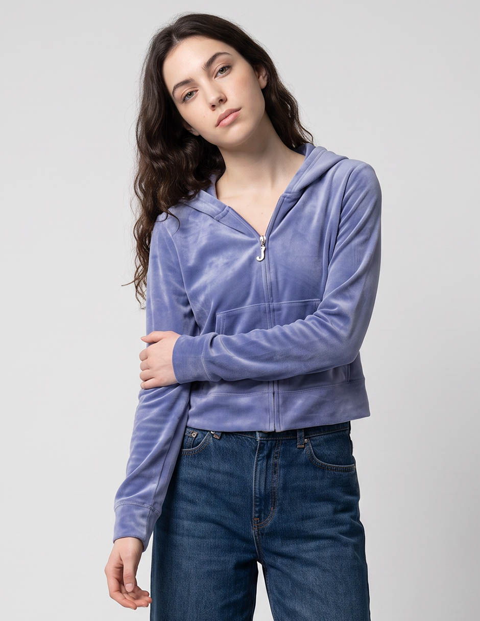 Sudadera con capucha y bolsa para mujer