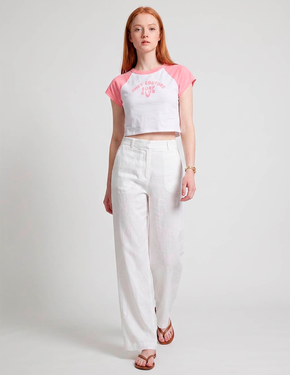 Playera manga corta jucy couture cuello redondo para mujer 3