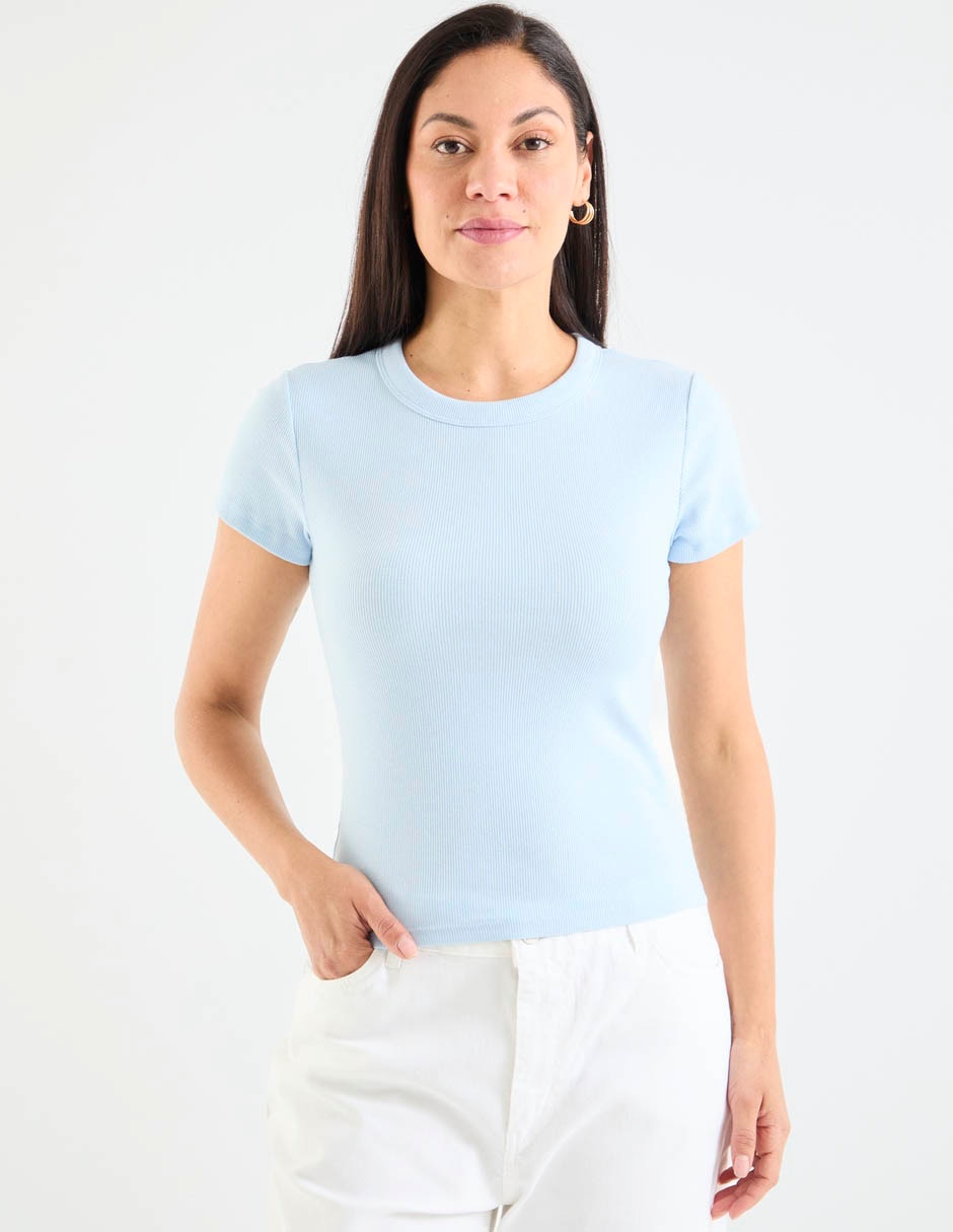 Playera manga corta Old Navy cuello redondo para mujer
