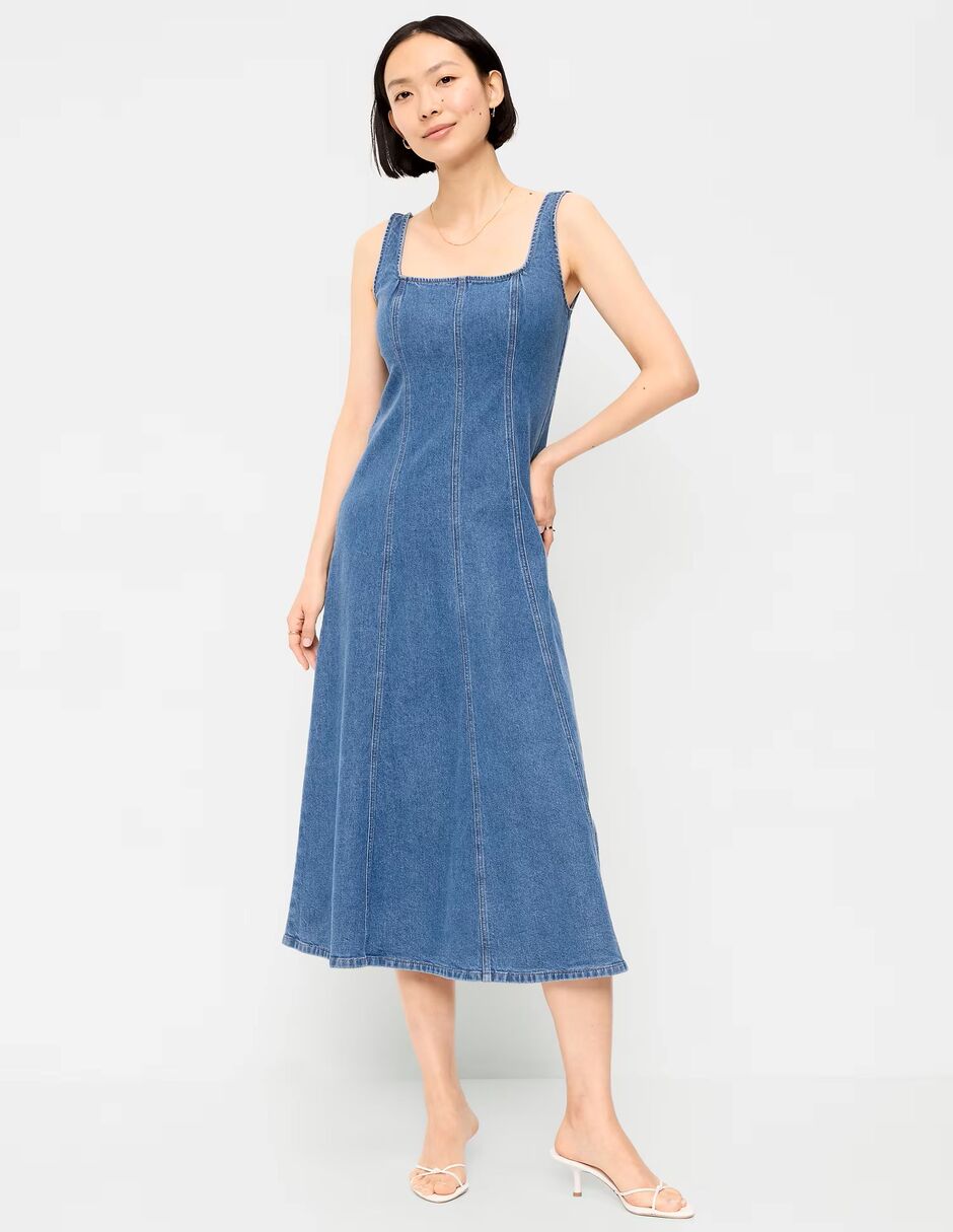 Vestido midi casual para mujer Vestido midi casual para mujer
