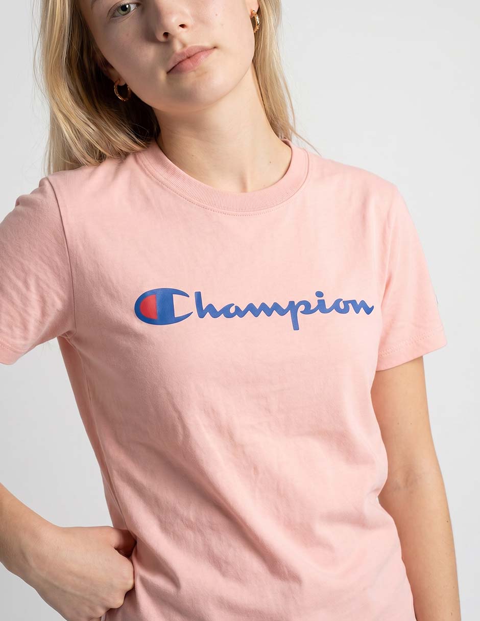 Playera manga corta Champion cuello redondo para mujer