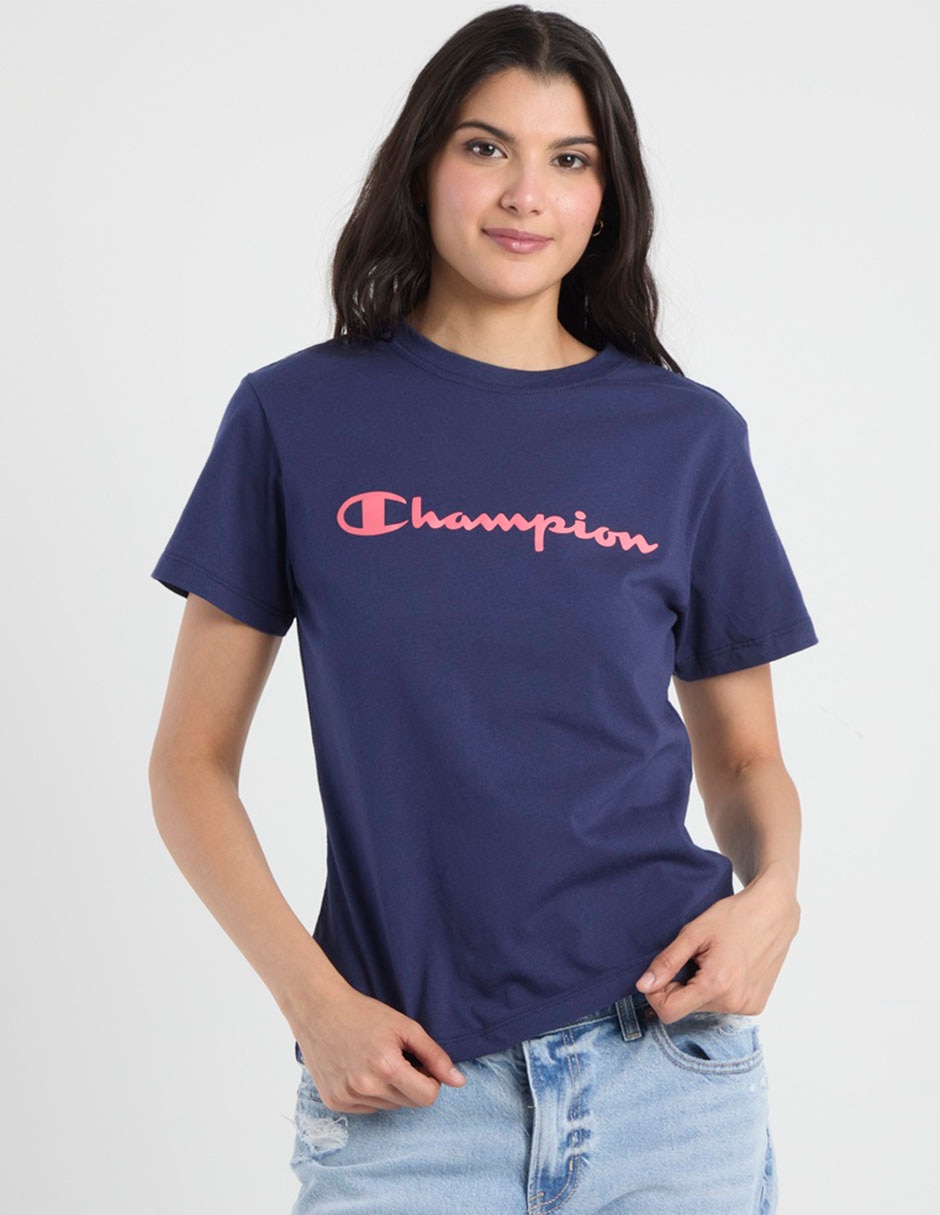 Playera manga corta Champion cuello redondo para mujer