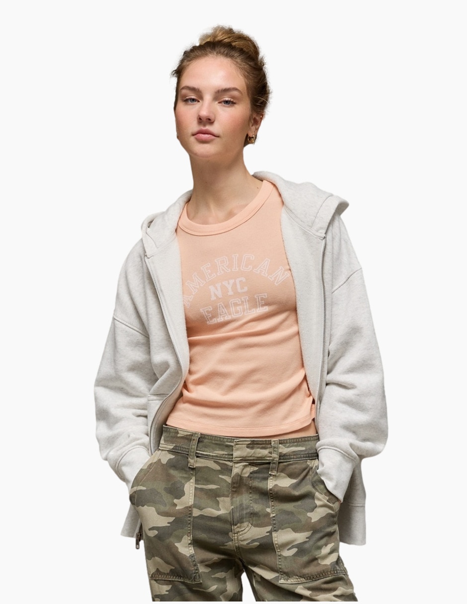Playera manga corta cuello redondo para mujer