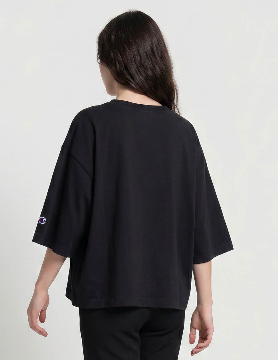 Playera manga al codo cuello redondo mujer 2