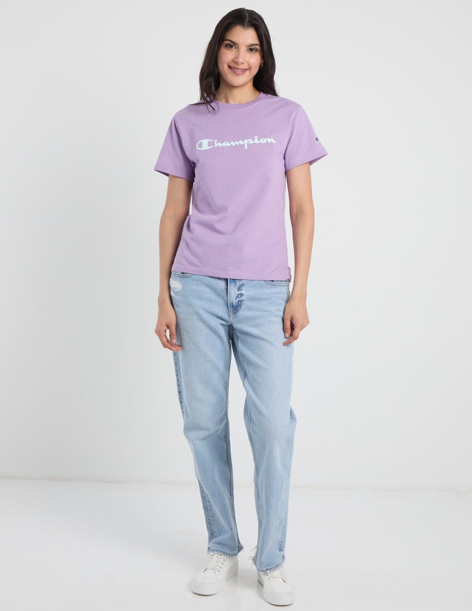 Playera manga corta cuello redondo para mujer 4