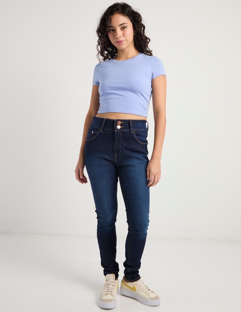 Jeans super skinny cintura Oggi para mujer