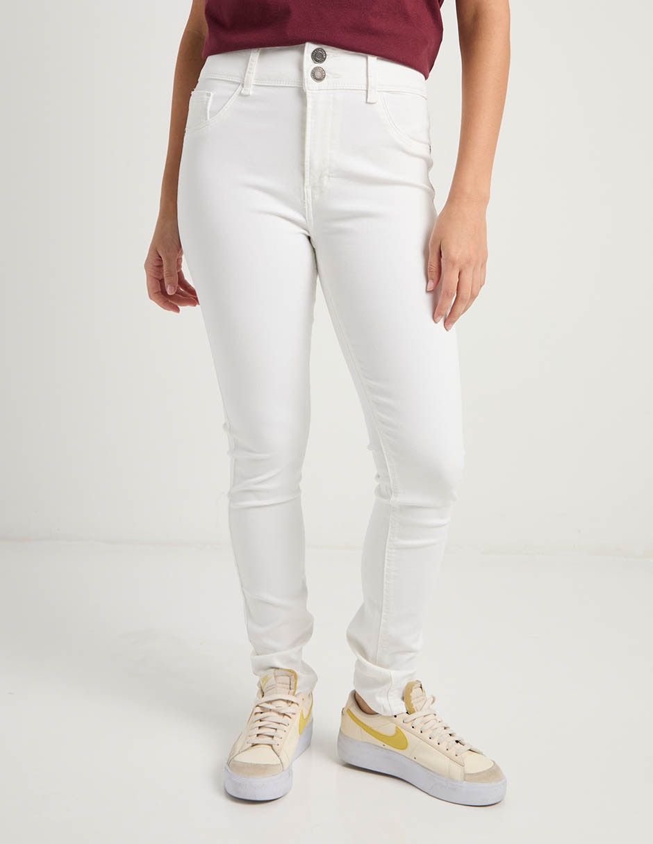 Jeans super skinny cintura Oggi para mujer